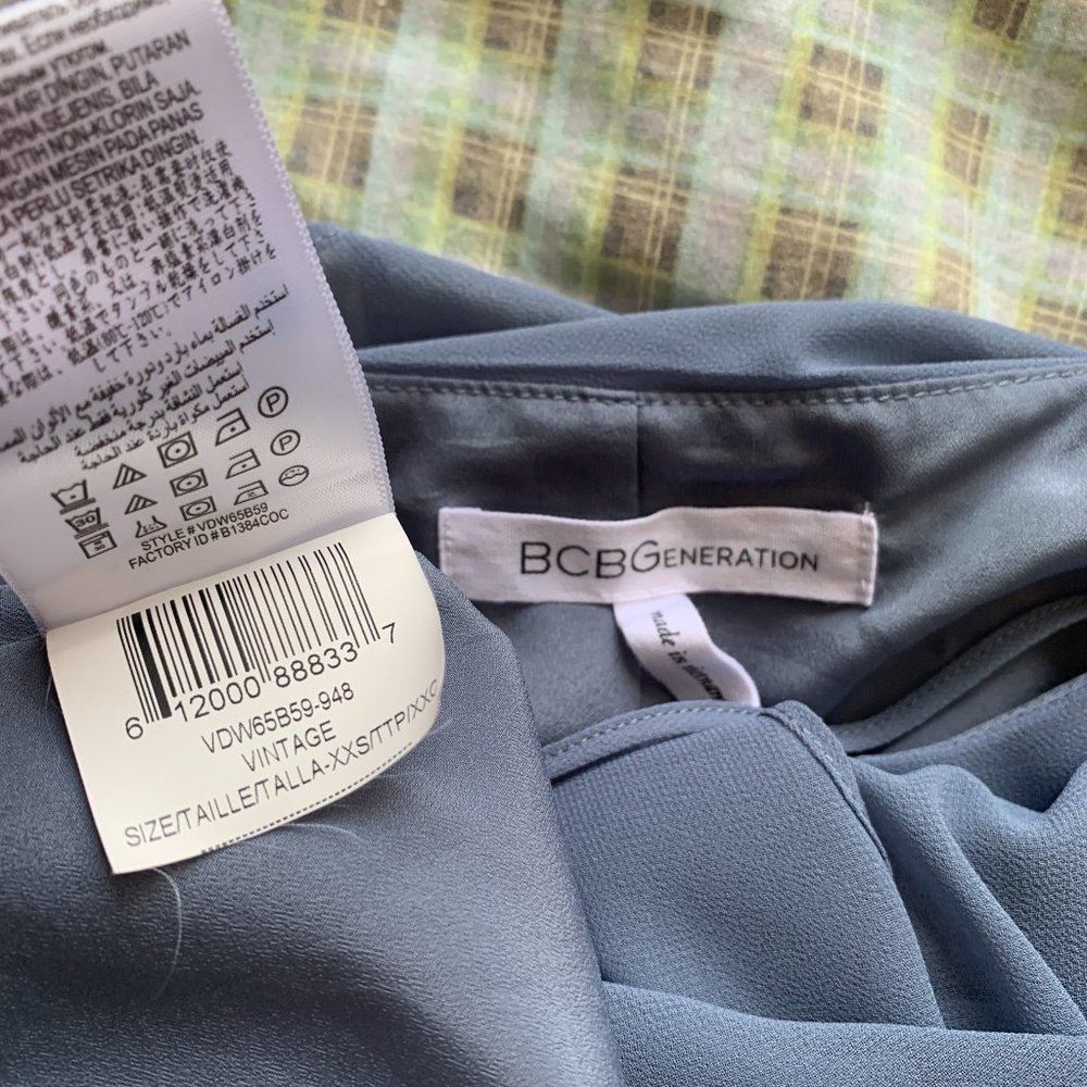 Bcbgeneration Light Blue Ruffle Halter Dress - image 4